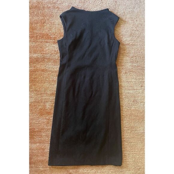 Vintage David Warren New York Boat-Neck/Zip Back Cocktail Dress Black Size 12 - Picture 2 of 8